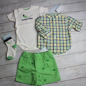 Gymboree Baby Boy Shorts Shirt Bodysuit Socks Lot